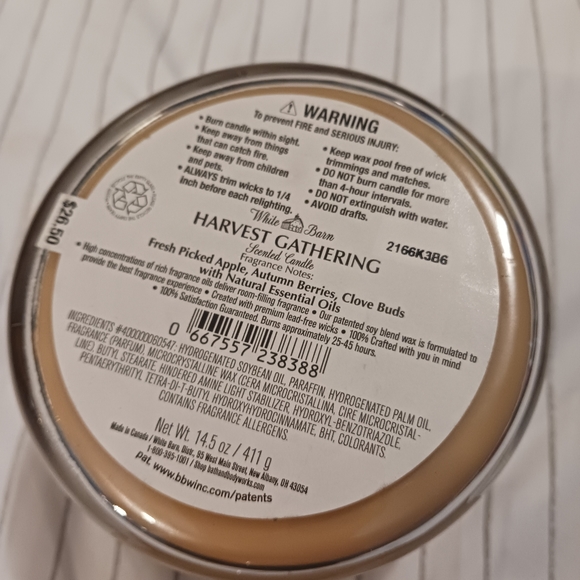 NWT! Bath & Body Works 3 Wick Candle (Harvest Gathering) - Picture 5 of 6